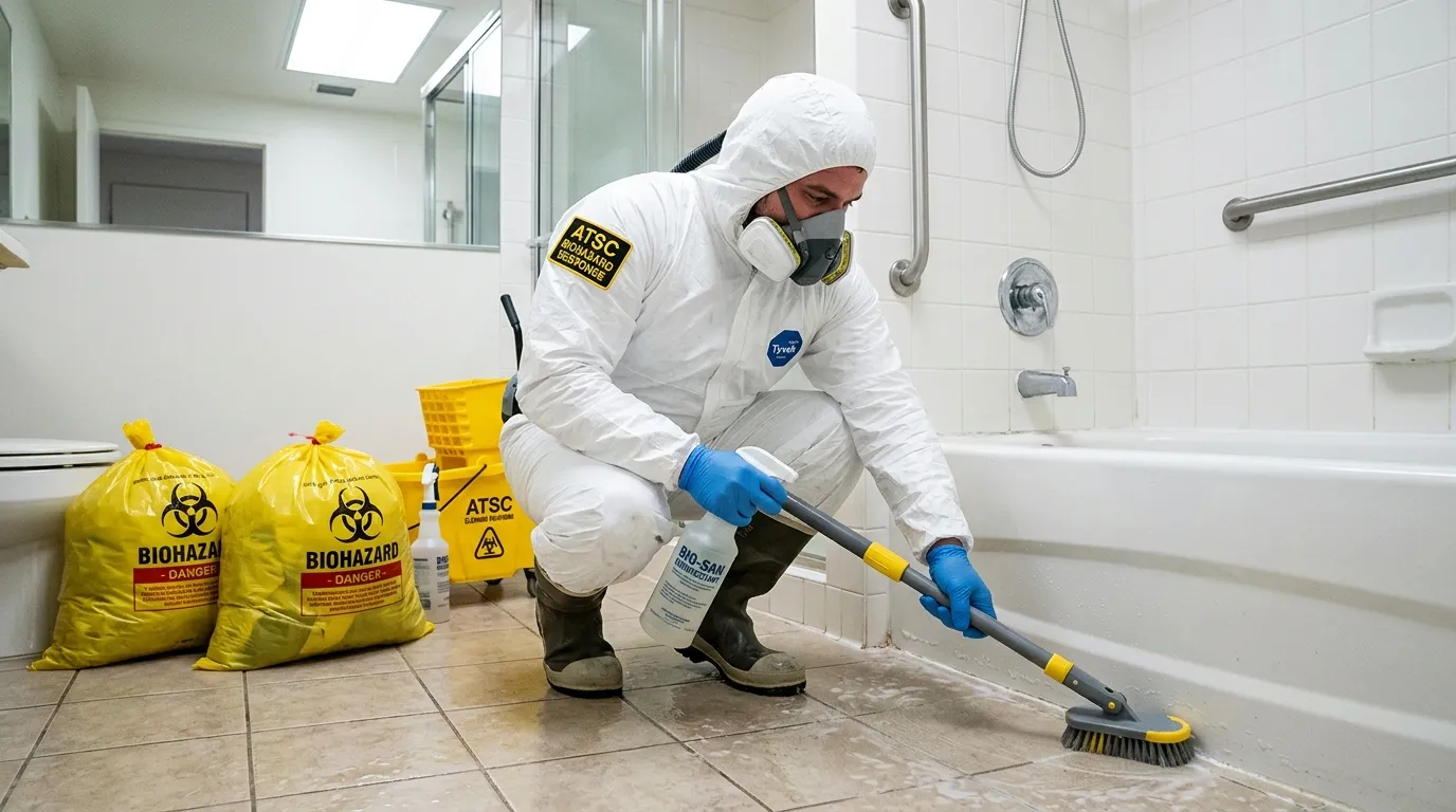 Decontamination equipment deployed for Blood Cleanup in Brooklyn Heights